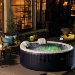 Spa Gonflable 6 Places Bulles Et Leds Blue Navy Intex -ATMOSPHERA Boutique spa gonflable bulles et leds 6 places blue navy intex 3