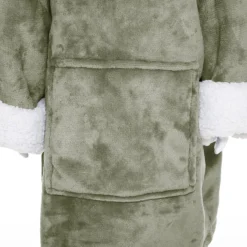 Sweat Plaid à Capuche Dino Vert Enfant Atmosphera -ATMOSPHERA Boutique sweat plaid a capuche dino vert enfant atmosphera 1 2