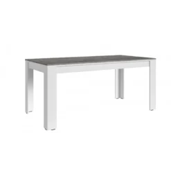 Table à Manger 180cm Blanc Et Gris Béton Gent