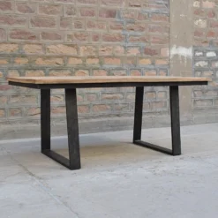 Table à Manger Bois Et Pieds Métal En U -ATMOSPHERA Boutique table a manger bois et pieds metal en u 2