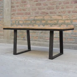 Table à Manger Bois Et Pieds Métal En U -ATMOSPHERA Boutique table a manger bois et pieds metal en u 3