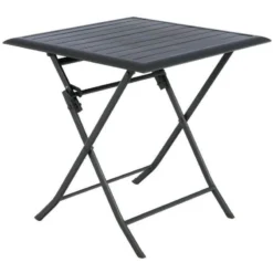 Table Alu Pliante Azua 2 Places Graphite Hespéride