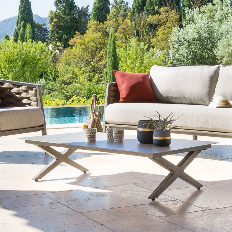 Table Basse Extérieure Embruns Praline Hespéride 2 Table Basse Extérieure Embruns Praline Hespéride – Image 2