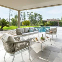 Table Basse Extérieure Oriengo Blanc Hespéride -ATMOSPHERA Boutique table basse exterieure oriengo blanc hesperide 2