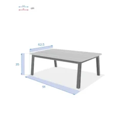 Table Basse Extérieure Oriengo Blanc Hespéride -ATMOSPHERA Boutique table basse exterieure oriengo blanc hesperide 3