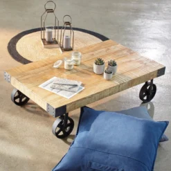 Table Basse Silas Bois Massif Atmosphera -ATMOSPHERA Boutique table basse manguier bois massif atmosphera 4