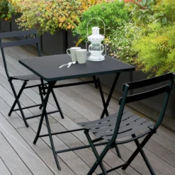 Table Carrée Pliante Greensboro 2p Graphite Hespéride 7 Table Carrée Pliante Greensboro 2p Graphite Hespéride -ATMOSPHERA Boutique table carree greensboro graphite 2