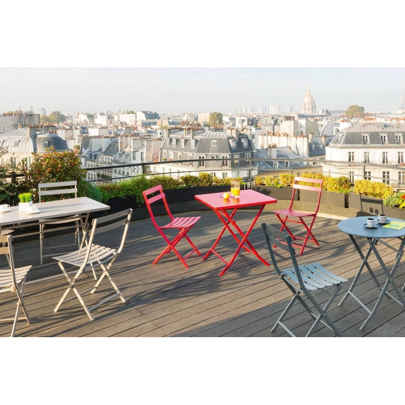 Table Carrée Pliante Greensboro 2p Graphite Hespéride 4 Table Carrée Pliante Greensboro 2p Graphite Hespéride – Image 4