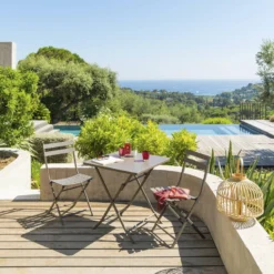 Table Carrée Pliante Greensboro 2p Tonka Hespéride -ATMOSPHERA Boutique table carree greensboro tonka hesperide 2