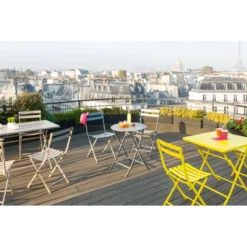 Table Ronde Pliante Greensboro 2p Graphite Hespéride 9 Table Ronde Pliante Greensboro 2p Graphite Hespéride -ATMOSPHERA Boutique table de jardin ronde hesperide 60cm greensboro graphite 3