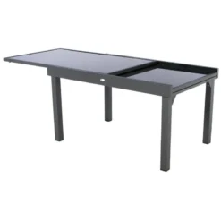 Table Rectangulaire Ext. Verre Piazza 10 P. Graphite Hespéride -ATMOSPHERA Boutique table piazza extensible 10 personnes anthracite graphite hesperide 4