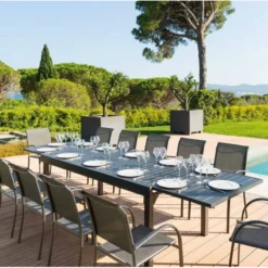 Table Rectangulaire Extensible Piazza 12 P. Graphite Hespéride -ATMOSPHERA Boutique table rectangulaire extensible piazza 12 personnes graphite hesperide 5