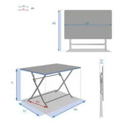 Table Rectangulaire Pliante Greensboro 4p Grenade Hespéride -ATMOSPHERA Boutique table rectangulaire pliante greensboro 4p grenade hesperide 2