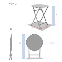 Table Ronde Pliante Greensboro 2p Tonka Hespéride -ATMOSPHERA Boutique table ronde greensboro tonka hesperide 3