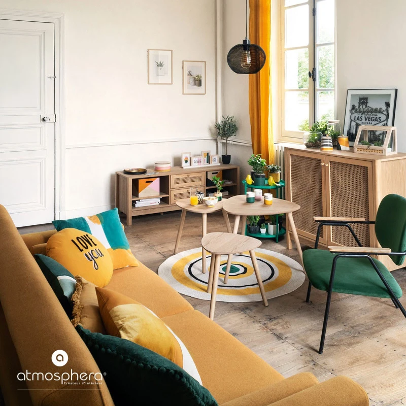 Tables Basses Mileo Bois Lot De 3 Atmosphera 2 Tables Basses Mileo Bois Lot De 3 Atmosphera – Image 2