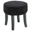 Tabouret En Velours Adriel Coloris Noir Atmosphera