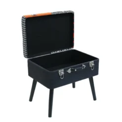 Tabouret Coffre Valise Patchwork Sur Pieds -ATMOSPHERA Boutique tabouret coffre valise patchwork sur pieds 2