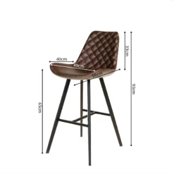 Tabouret De Bar Bas Alicante PU Brun Foncé 9 Tabouret De Bar Bas Alicante PU Brun Foncé -ATMOSPHERA Boutique tabouret de bar bas alicante pu brun fonce 3