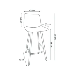 Tabouret De Bar Ozan PU Noir -ATMOSPHERA Boutique tabouret de bar ozan pu noir 2