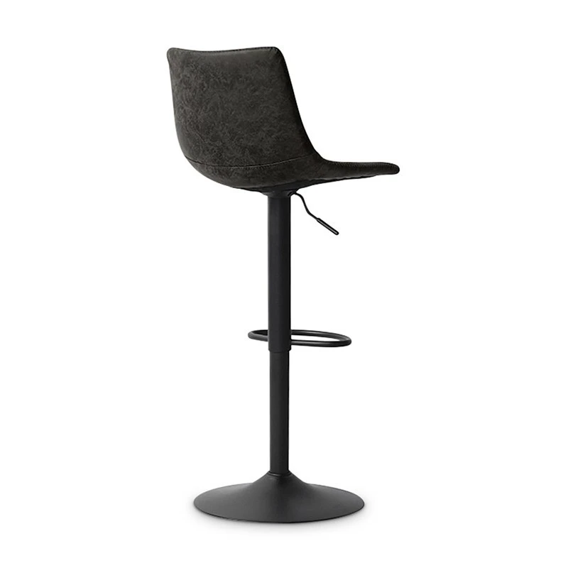 Tabouret De Bar Réglable Trevi PU Noir 3 Tabouret De Bar Réglable Trevi PU Noir – Image 3