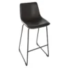 Tabouret De Bar Simili Noir Lois Atmosphera