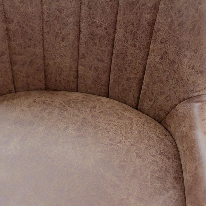 Tabouret De Bar Simili Portland Marron Pieds Métal 2 Tabouret De Bar Simili Portland Marron Pieds Métal – Image 2