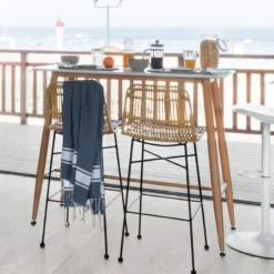 Tabouret Haut Kubu Rotin Métal Atmosphera -ATMOSPHERA Boutique tabouret haut kubu rotin atmosphera 4