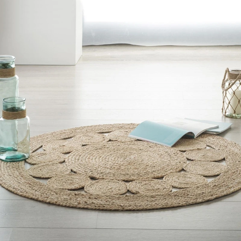 Tapis Rond Ajouré En Jute Atmosphera 2 Tapis Rond Ajouré En Jute Atmosphera – Image 2