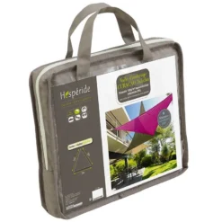 Toile Solaire 3x3x3m Curacao Taupe Hespéride -ATMOSPHERA Boutique toile solaire 3x3x3m luxe hesperide curacao taupe 3