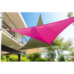 Toile Solaire 3x3x3m Curacao Taupe Hespéride -ATMOSPHERA Boutique toile solaire 3x3x3m luxe hesperide curacao taupe 4