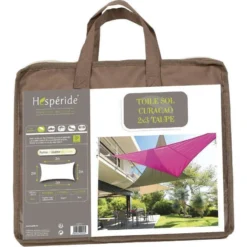 Toile Solaire 3x2m Curacao Taupe Hespéride 6 Toile Solaire 3x2m Curacao Taupe Hespéride -ATMOSPHERA Boutique toile solaire rectangulaire 2x3m luxe hesperide curacao taupe 2