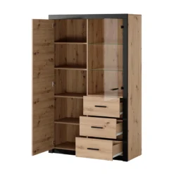 Vitrine 2 Portes Naturel Et Noir Brussel 6 Vitrine 2 Portes Naturel Et Noir Brussel -ATMOSPHERA Boutique vitrine 2 portes naturel et noir bruges 2