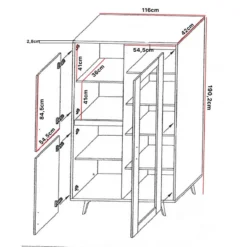 Vitrine 3 Portes Avec LED Wiva -ATMOSPHERA Boutique vitrine 3 portes avec led wiva 5